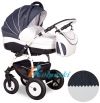 Детская коляска для новорожденных 3 в 1 на поворотных колесах Indigo 17 S Jeans + F 3 в 1 - Индиго Джинс, коляска с автокреслом.