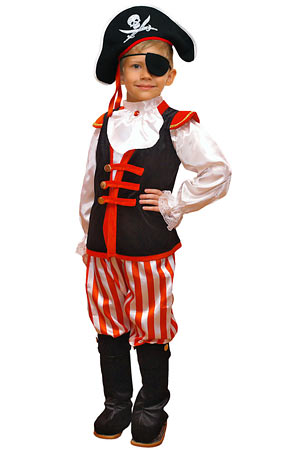 	 Детский карнавальный костюм Пирата на 5-8 лет, серии Карнавалия Премиум фирмы Остров игрушки. 