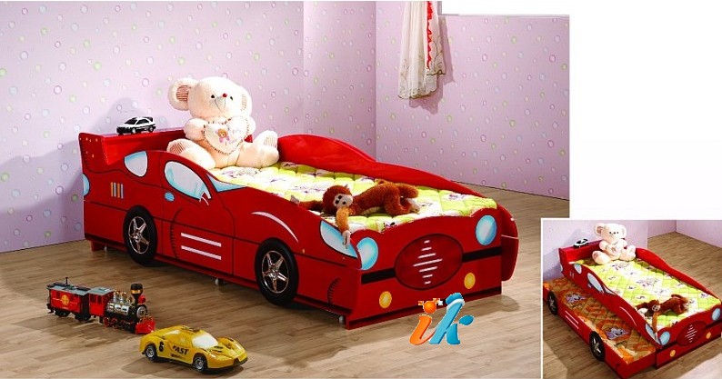 Детская кровать-машина, кровать - Гоночная машина  Racing Car 351, кровать для двойни из мдф, для двоих детей,  кровать машина, кровать-машина, купить кровать машину, заказать с доставкой, интернет-магазин детской мебели