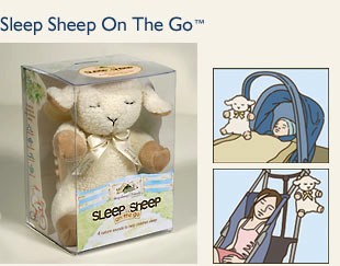 Сонный Ягненок в дорогу , сонная овечка для путешествий, Sleep Sheep on the go, Мягкая игрушка для релаксации и сна, игрушка со встроенным звуковым блоком, помогающая ребенку уснуть,  компактная версия большой Овечки, фирма CloudB - КлаудБи, США