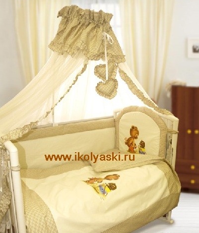 Кроватка для кукол с балдахином купить в интернет-магазине Miramida