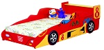 Детская кровать машина - Гоночная машина Формула 1 -  Racing Car F1, артикул 350, кровать для ребенка в возрасте от 3-х до 16 лет,  кровать машина изготовлена из материала МДФ