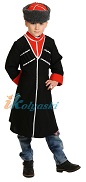 Детский костюм казака для мальчика, костюм казака кавалериста, размер М, на 7-8 лет, рост 128-134 см . В комплекте детского костюма казака: черкеска, шапка-кубанка, пояс.