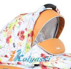 Детская коляска для новорожденных Roan Emma Chrome 3 в 1, Роан Эмма Хром на 14 дюймовых надувных колесах, цвет E3