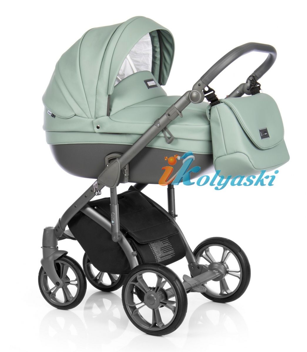 Roan Bass Soft Misty Mint Eco-Leather коляска для новорожденных новинка