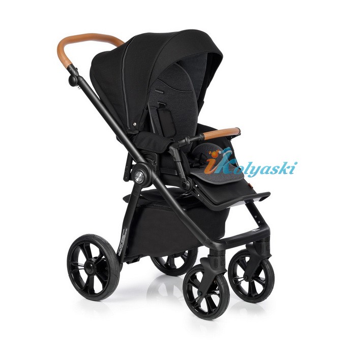 Roan Coss коляска для новорожденных 3 в 1 с компактной складной рамой новинка 2019 , прогулочный блок цвет Black Black Line
