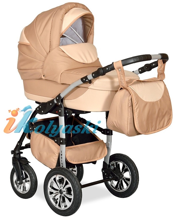 Детская Коляска 3 в 1, коляска для новорожденных, модульная коляска с автокреслом INDIANA '17 F 3 в 1 , фирма Smile Line, Польша. Цвет IN 20