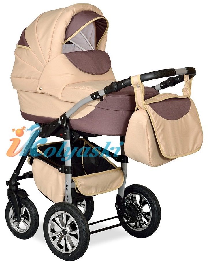 Детская Коляска 3 в 1, коляска для новорожденных, модульная коляска с автокреслом INDIANA '17 F 3 в 1 , фирма Smile Line, Польша. Цвет IN 21
