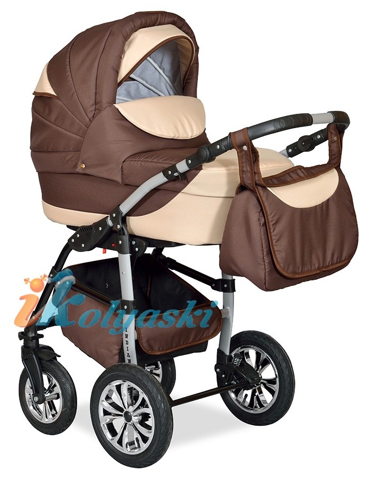 Детская Коляска 3 в 1, коляска для новорожденных, модульная коляска с автокреслом INDIANA '17 F 3 в 1 , фирма Smile Line, Польша. Цвет IN 22