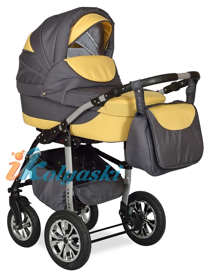 Детская Коляска 3 в 1, коляска для новорожденных, модульная коляска с автокреслом INDIANA '17 F 3 в 1 , фирма Smile Line, Польша. Цвет IN 23