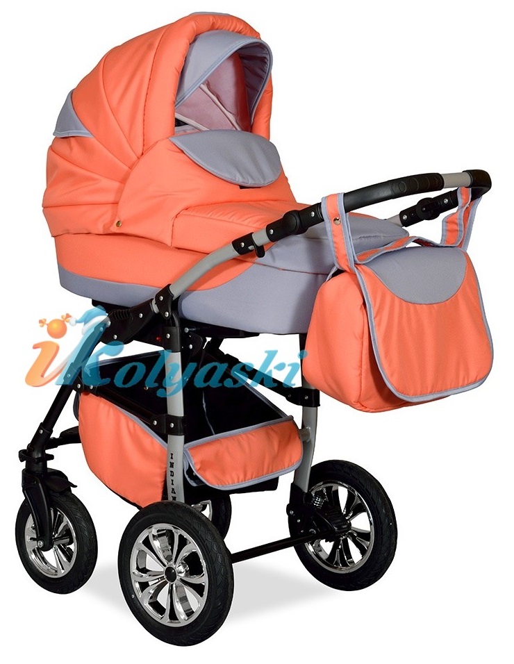 Детская Коляска 3 в 1, коляска для новорожденных, модульная коляска с автокреслом INDIANA '17 F 3 в 1 , фирма Smile Line, Польша. Цвет IN 25