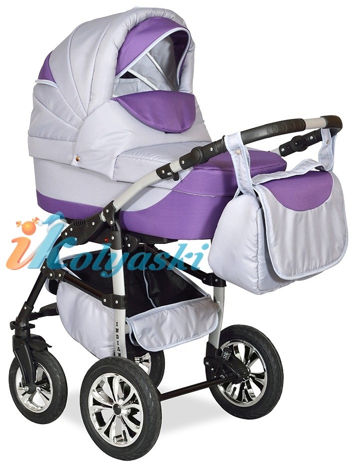 Детская Коляска 3 в 1, коляска для новорожденных, модульная коляска с автокреслом INDIANA '17 F 3 в 1 , фирма Smile Line, Польша. Цвет IN 26
