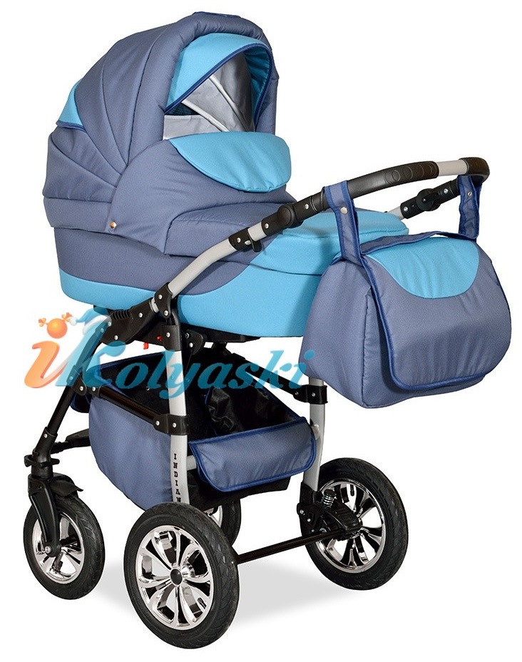 Детская Коляска 3 в 1, коляска для новорожденных, модульная коляска с автокреслом INDIANA '17 F 3 в 1 , фирма Smile Line, Польша. Цвет IN 27