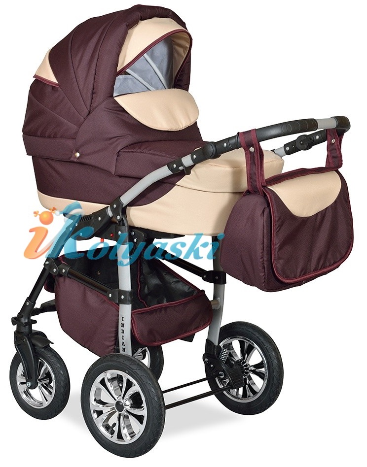 Детская Коляска 3 в 1, коляска для новорожденных, модульная коляска с автокреслом INDIANA '17 F 3 в 1 , фирма Smile Line, Польша. Цвет IN 29