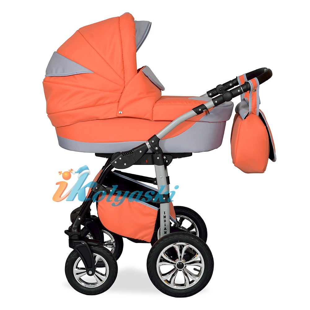 Детская Коляска 3 в 1, коляска для новорожденных, модульная коляска с автокреслом INDIANA '17 F 3 в 1 , фирма Smile Line, Польша