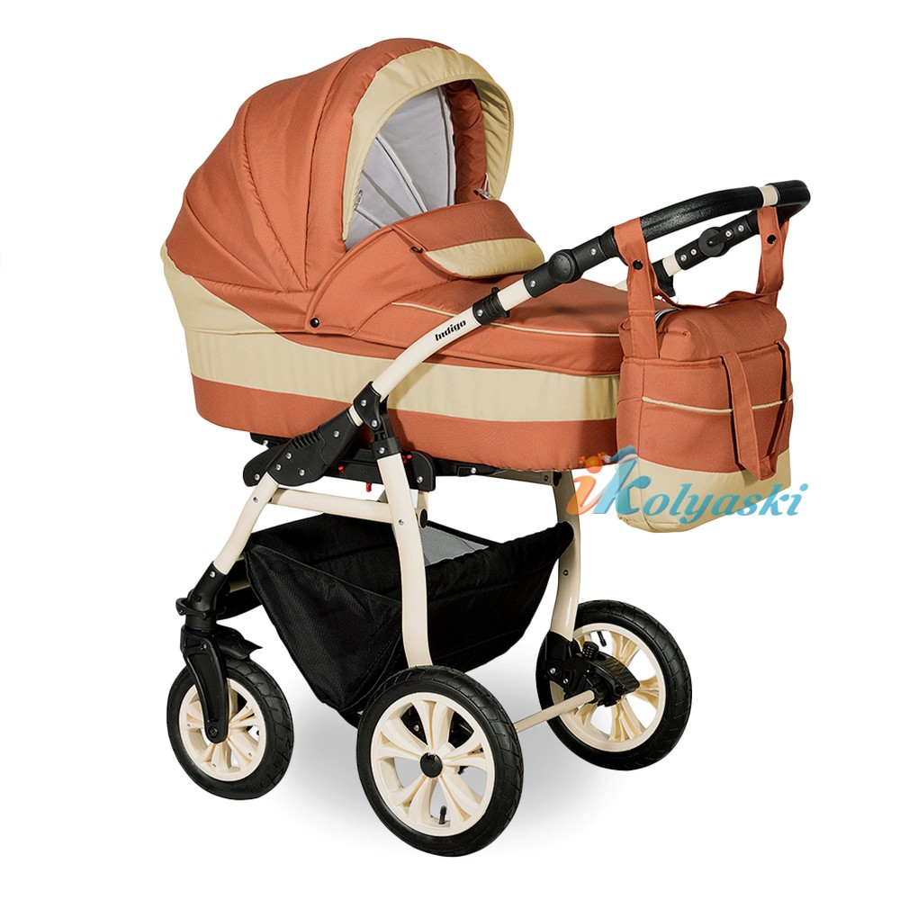 Детская Коляска 3 в 1, коляска для новорожденных, модульная коляска с автокреслом SYDNEY '17 F 3 в 1, фирма Indigo, цвет 23