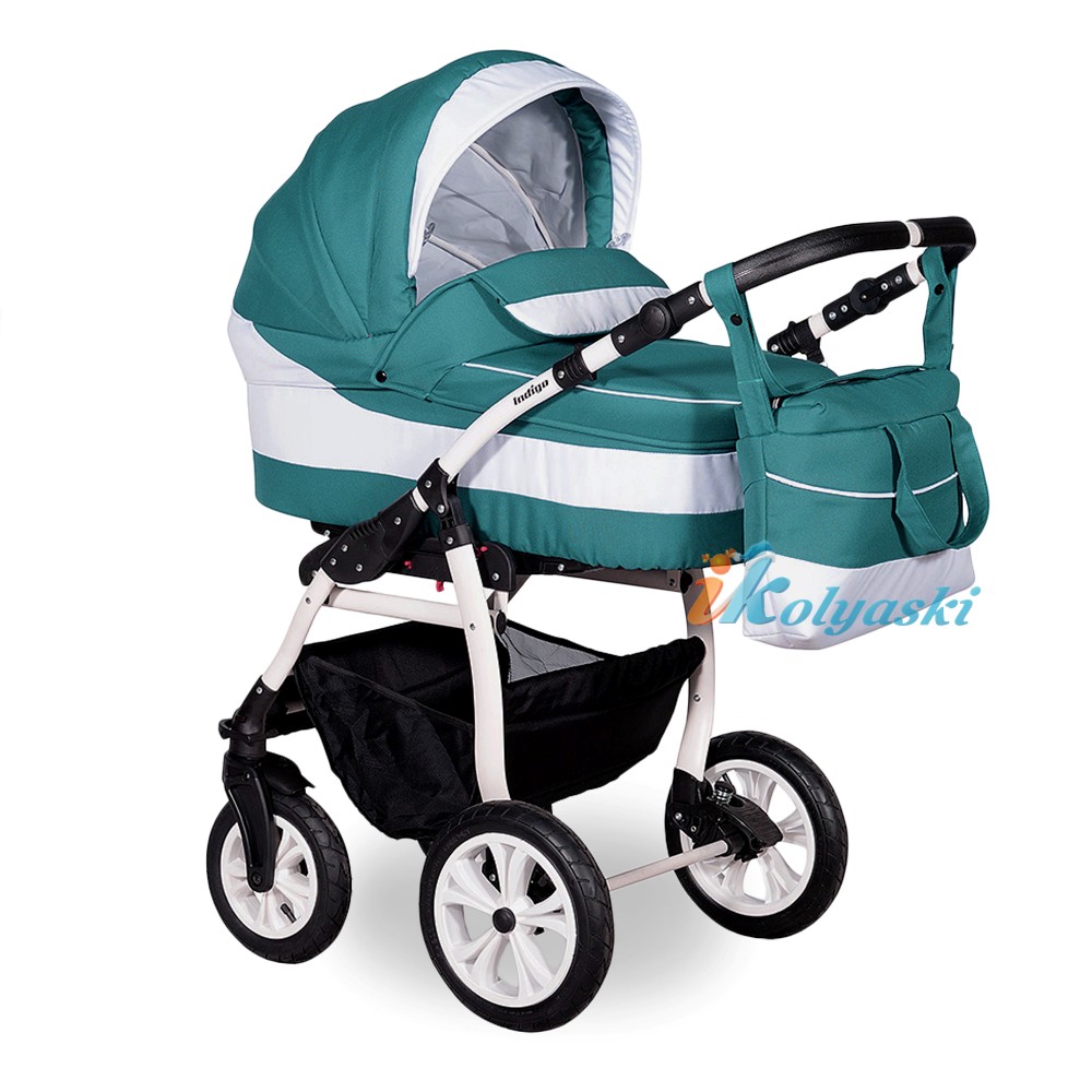 Детская Коляска 3 в 1, коляска для новорожденных, модульная коляска с автокреслом SYDNEY '17 F 3 в 1 , фирма Indigo, цвет 24