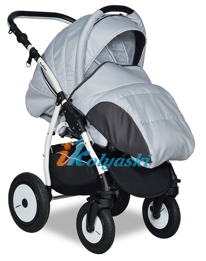 Детская коляска для новорожденных 3 в 1 на поворотных колесах Slaro Indigo F - Сларо Индиго, коляска с автокреслом, цвет 30