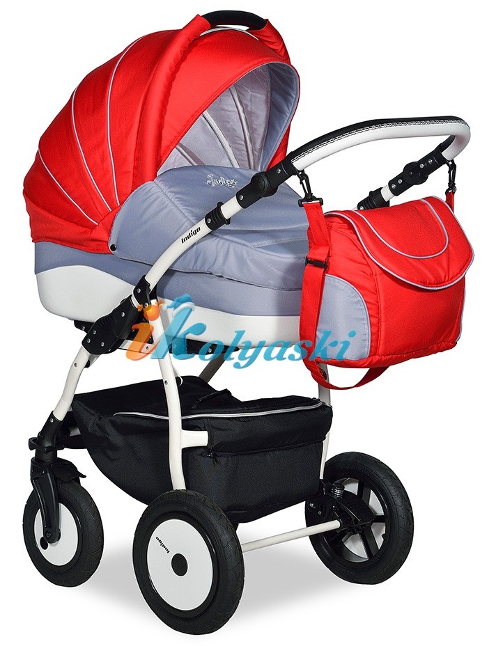 Детская универсальная коляска Slaro Indigo, 2 в 1,  коляска для новорожденных, коляска на поворотных колесах, на 360º, колеса надувные, производство Польша, коляски для новорожденных, коляска для новорожденных интернет магазин, коляска для новорожденных, цвет 38
