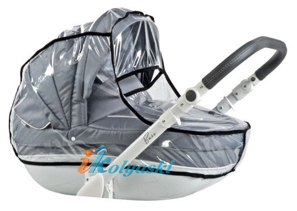 дождевик входит в комплект детской коляски для новорожденных Roan Bass Soft 3 в 1