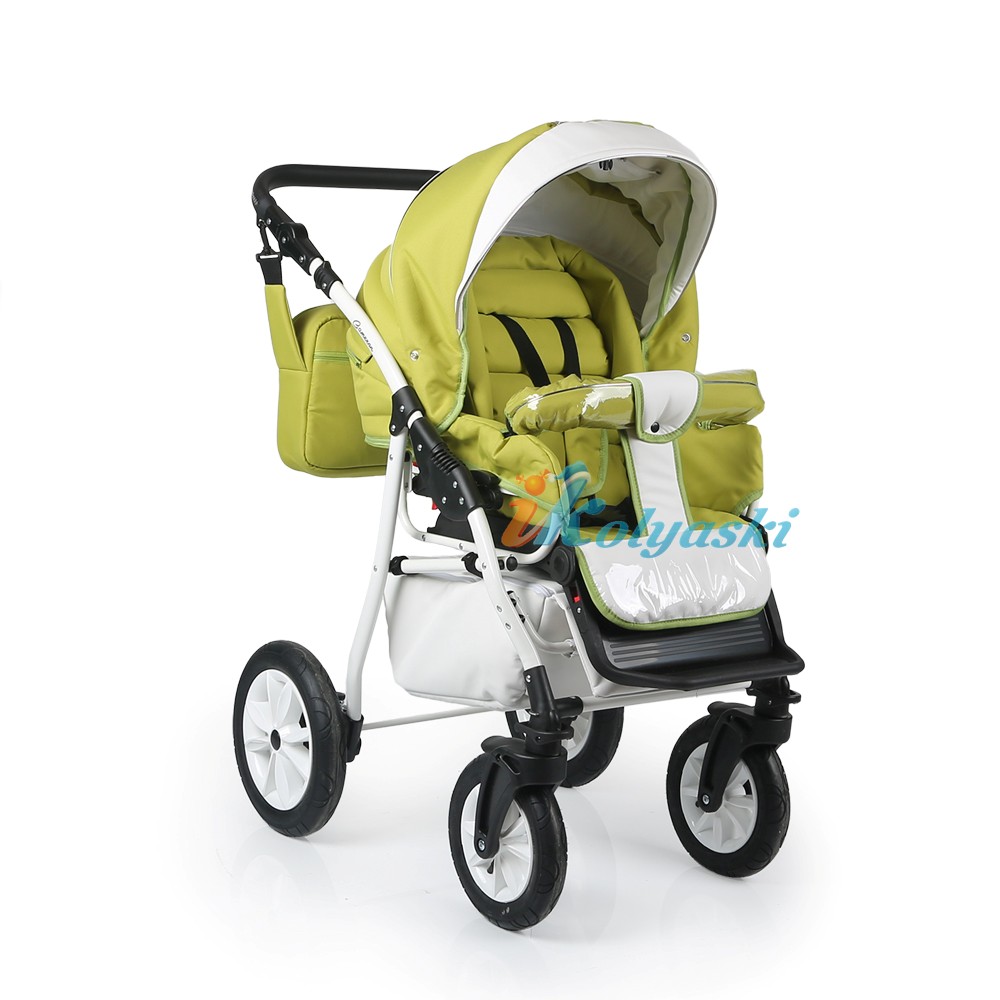 Детская коляска 3 в 1 с автокреслом для новорожденных Cameron Caretto Кэмерон Каретто, новинка, много расцветок. Второй блок модульной коляски- это прогулочный блок, сидячий и лежачий,  используется от 6 месяцев до 3-х лет