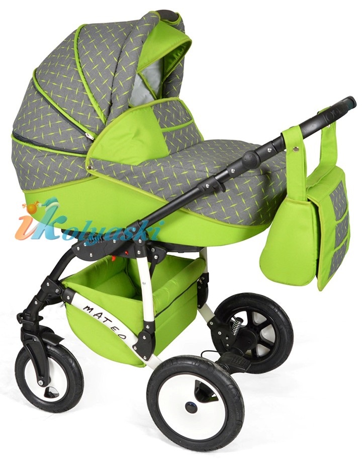 Детская модульная коляска для новорожденных Alis Mateo 17 F 3 в 1 с автокреслом-переноской, коляска 3в1 Элис Матео, цвет МА 26