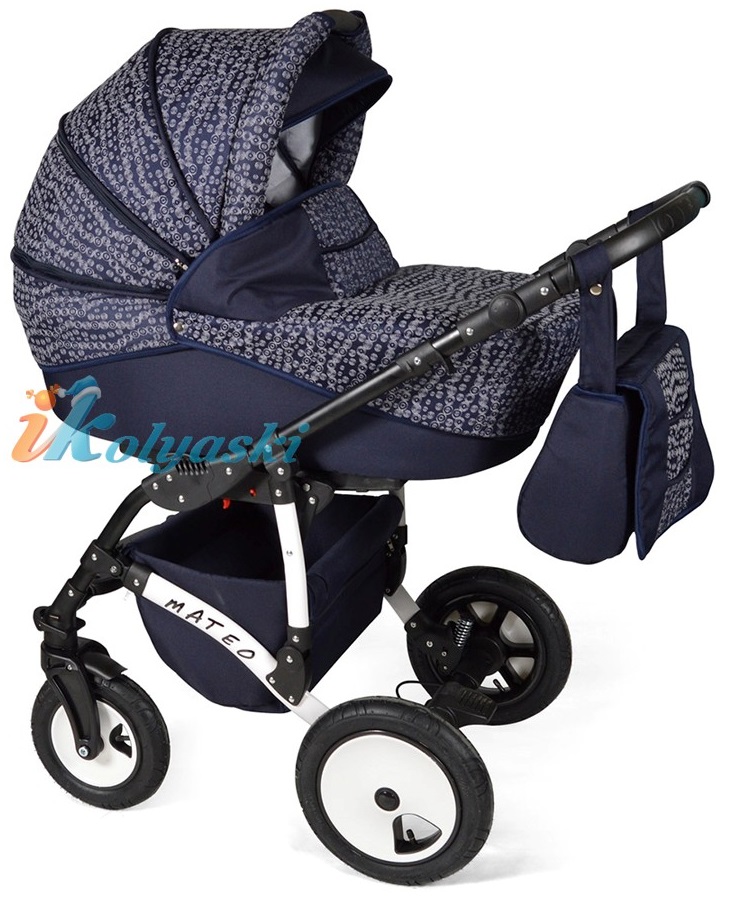 Детская модульная коляска для новорожденных Alis Mateo 17 F 3 в 1 с автокреслом-переноской, коляска 3в1 Элис Матео, цвет МА 27