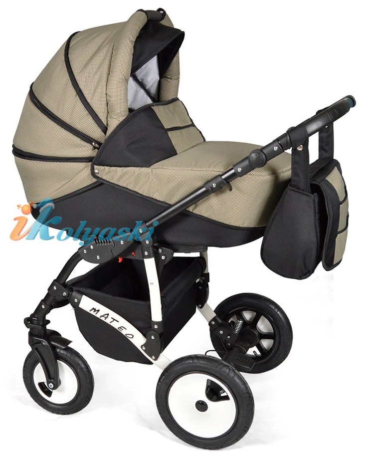 Детская модульная коляска для новорожденных Alis Mateo 17 F 3 в 1 с автокреслом-переноской, коляска 3в1 Элис Матео, цвет МА 31