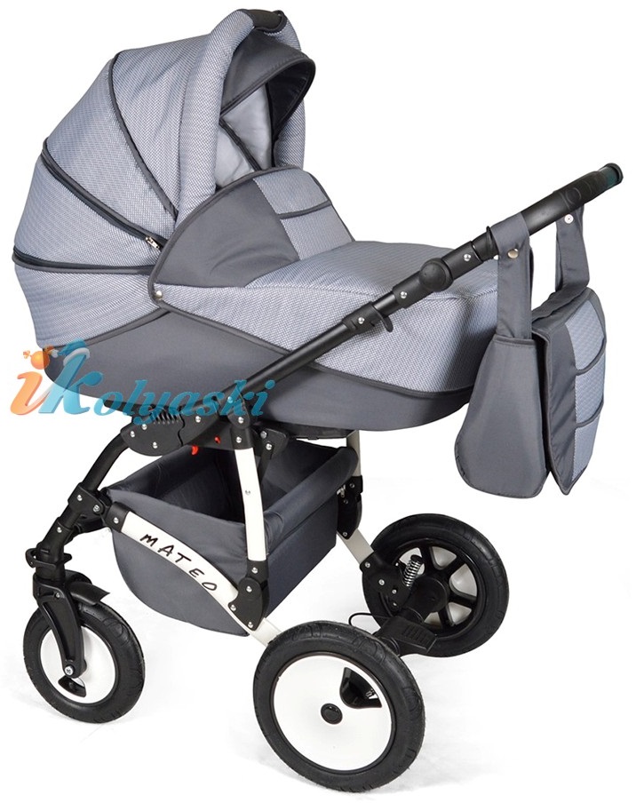 Детская модульная коляска для новорожденных Alis Mateo 17 F 3 в 1 с автокреслом-переноской, коляска 3в1 Элис Матео, цвет МА 32