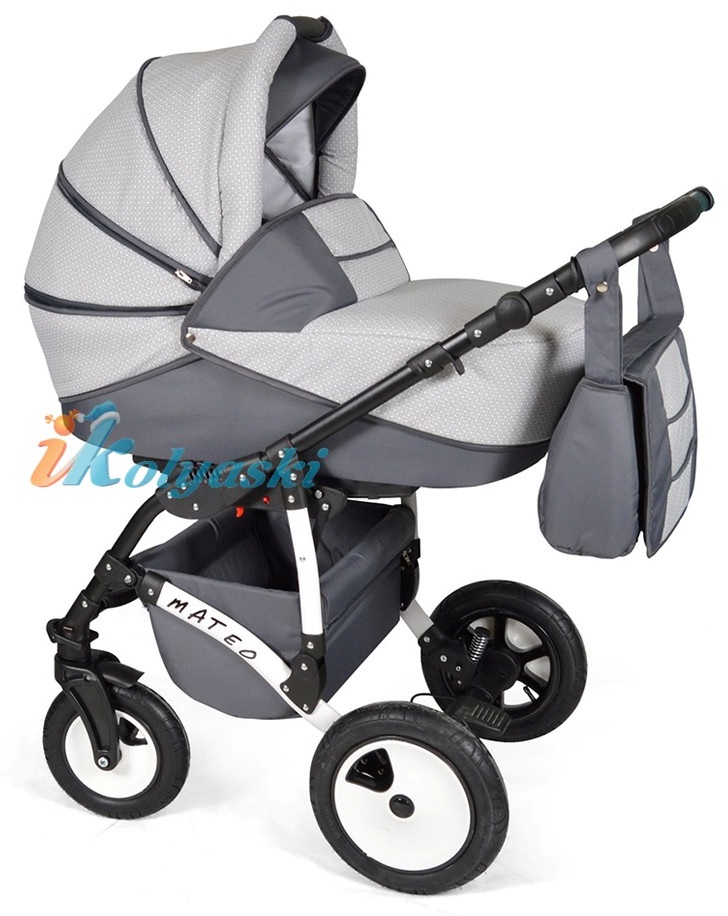 Детская модульная коляска для новорожденных Alis Mateo 17 F 3 в 1 с автокреслом-переноской, коляска 3в1 Элис Матео, цвет МА 34