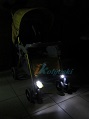 Фонари передние,  светодиодные фары на детскую коляску и на велосипед, LED, цвет белый,  3 функции: проблесковый, мигает, постоянно горит