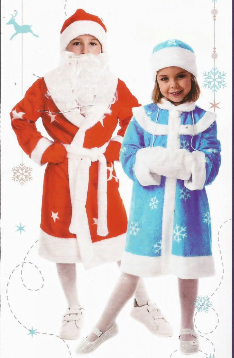 Новогодние костюмы Деда Мороза и Снегурочки от производителя с доставкой по всей России