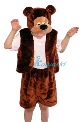 	 Костюм медведя бурого, костюм медведя для мальчика, карнавальный костюм медведя детский, новогодний костюм медведя МЕХ ОСТРОВ ИГРУШКИ КАРНАВАЛИЯ