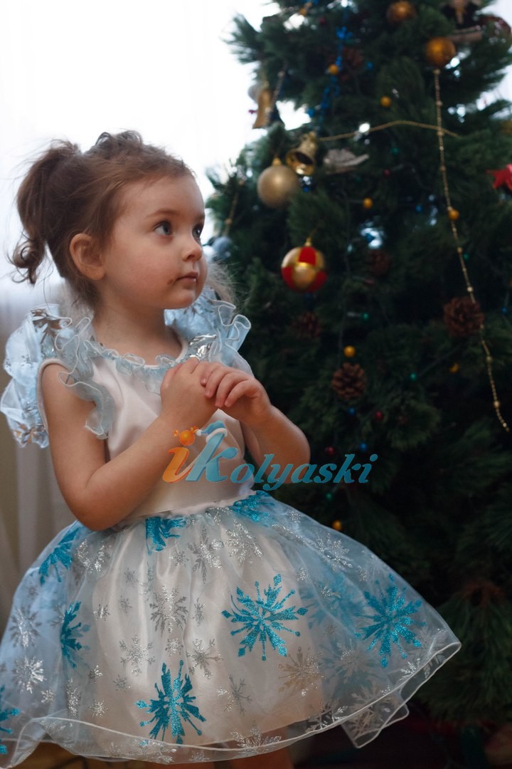 Карнавальный костюм Снежинка - царевна, рост 104 см, Батик