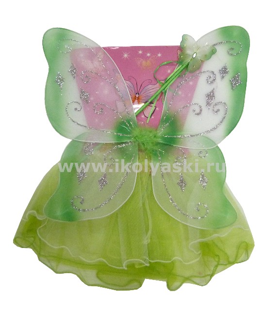 Карнавальный набор бабочки с крыльями,  артикул Е92236, фирма Snowmen, крылья бабочки, карнавальные костюмы для детей, детские карнавальные костюм, новогодний костюм для девочек