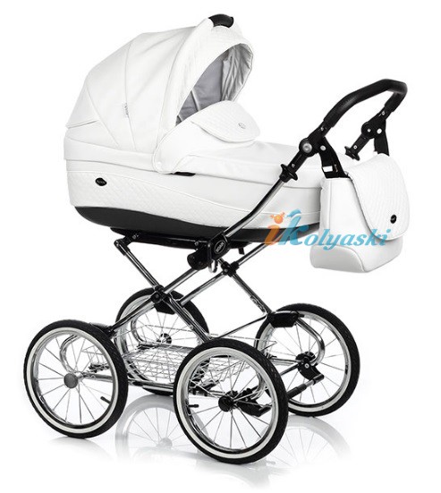 Детская коляска для новорожденных Roan Emma Chrome 2 в 1, Роан Эмма Хром на 14 дюймовых надувных колесах. Цвет E17