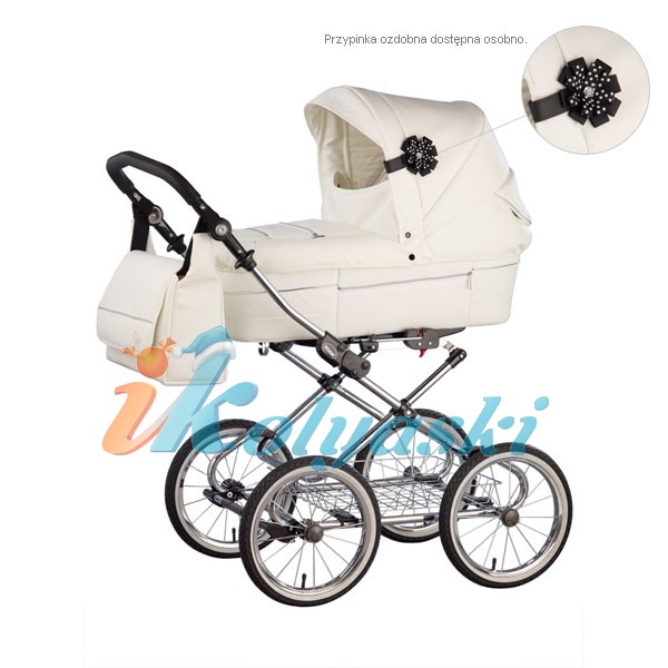  Цвет белый - R1,  Коляска для новорожденных, коляска 2 в 1, люлька с прогулочным блоком, коляска от рождения до 3 лет, Roan Rialto Luxe